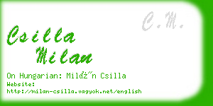 csilla milan business card